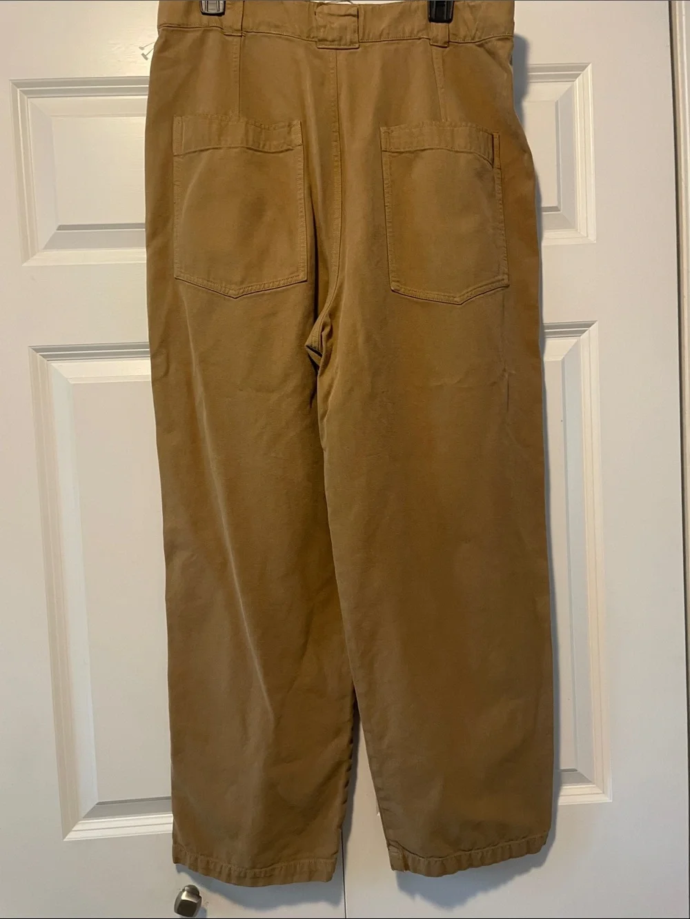 Free People Wide-Leg Cotton Pants in Brown